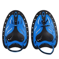 Swimming Diving Hand Fins, Swimming Training Fins Paddles Webbed Fin Equipment(M-Blue)