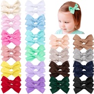 Klip Rambut Bayi Oaoleer, 40PCS Riben Rambut Satin untuk Kanak-Kanak Perempuan, Bayi, dan Anak-Anak,