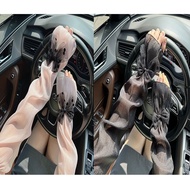 Sunscreen Hand Sleeve Female Ice Silk Sleeve Electric Vehicle Sunscreen Hand Sleeve Bowknot Driving 