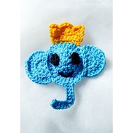 Dumbo elephant knitting application Crochet elephant dumbo applique