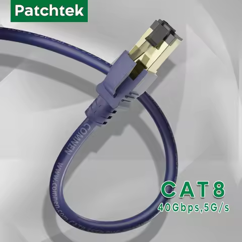 Patchtek Ethernet Cable Cat8 Rj45 Network Lan Cable 0.2m-10m High Speed Cord 28awg SSTP 40Gbps 5G/s 