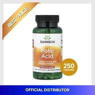 Swanson Folic Acid 800 mcg (1Vitamin 335 mcg Dfe Folate) 250 Capsules