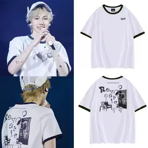 Kpop idol Byun Baekhyun Concert Reverie Round Neck Casual Unisex Loose short-sleeved t-shirt Gift