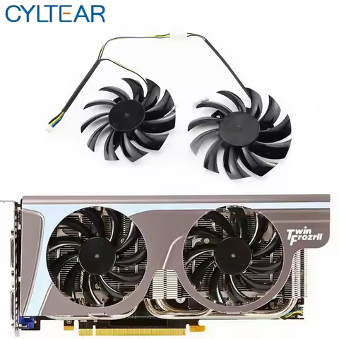 2PCS/lot New 75MM PLD08010S12HH 0.35A Cooler Fan ForMSI GeForce GTX 580/570/560/560Ti/480/465/460 GT