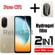 2IN1 Front Hydrogel Film and Lens Film For Xiaomi Poco C71 4G PocoC71 4G Poco C 71 4G 2025 2in1 lens