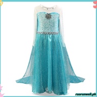 WFRV Girls Anna Elsa Cosplay Custome Frozen Princess Elsa Dress for Kids / Accessories Set