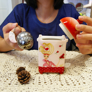 義大利Rosso 玫瑰小鳥 陶瓷茶葉罐（附不銹鋼濾茶器）