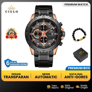 【TERMURAH】CIELO 8334 Jam Tangan Pria Anti Air Original Luxury Stainless Steel  COD Penjualan Terbaik