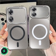 Suitable for OPPO A17 OPPO A17K OPPO A97 5G OPPO A60 the new color magnetic ring silver frosted phon