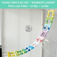 [Made By VetNe] Hanging LADDER for Parrots - " RAINBOW LADDER" - 8 Steps / 10 Steps / 14 Steps
