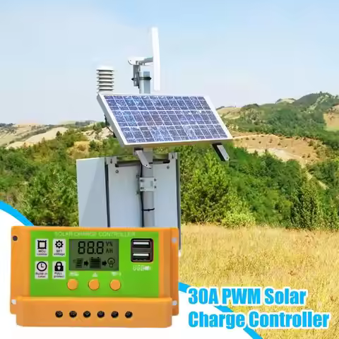 Solar Charge Controller Inverter 30A PWM Automatic Solar Panel Inverter Battery Intelligent Regulato