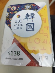 韓國上網SIM卡 （兩張$80）
