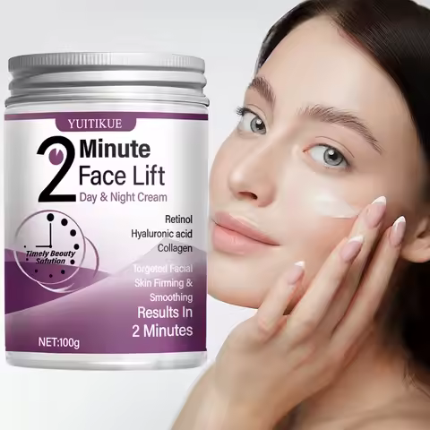 YUITIKUE 2 Minute Face Lift Day & Night Cream | With Retinol, Collagen & Hyaluronic Acid 100g