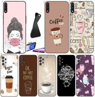 Samsung A01 EU A02 M02 F56 A03S A04 s A5 2017 A6 A7 A8 A9 Plus 2018 T8 coffe Fashion Luxury Soft bla