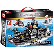 Sembo Puzzle Toys 102447 Assemble LEGO Style Swat'S Quick Response Boat