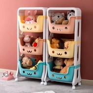 3-Tier Children's Toy Rack / Colorful Cute Rack / 3-Tier Character Rack