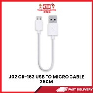 J02 CB-162 USB TO MICRO CABLE 25 CM