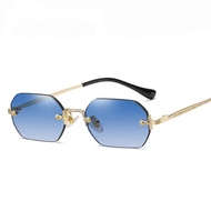 Gothic Rimless Sunglasses Retro Punk Gradient Shades UV400
