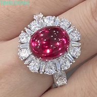 8 CT Oval Cut Lab Grown Ruby 925 Sterling Silver Anniversary for Women Ring Jewelry Gift