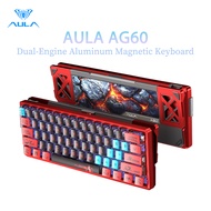 AULA AG60 Gaming Mechanical Keyboard 0.001mm RT 8K Hz Dual-Engine Wired Aluminum Magnetic Keyboard W