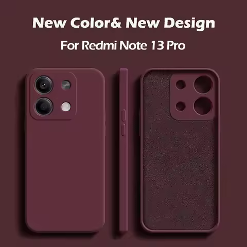 Redmi Note 13 Pro 4G Case Liquid Silicone Soft TPU Cover For Xiaomi Redmi Note 13 Note13pro Plus Not