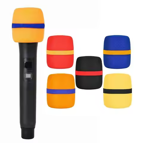 5PCS Microphone Windscreen Sponge Cover Thickened Mic Dust Proof Covers Foam Mic Pop Filter for Stud