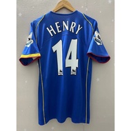 Vintage 2004 Arsenal away football jersey shirt HENRY BERGKAMP high-quality customized T-shirt