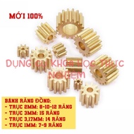 5PCS mini copper gear shaft 2mm 3mm 3,17mm 7 teeth 8 teeth 9 teeth 10 teeth 12 teeth 14 15 teeth DIY