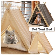 [SG SELLER] Cat Dog Pet Bed Tent Nordic Glamping Teepee Cushion Mat