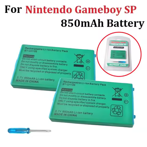 New For Game GBA SP 850mAh Rechargeable Lithium-ion Battery&Screwdriver Kit for Boy Advance / GBA SP