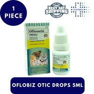 Oflobiz Ofloxacin Otic Solution Ear Drops 5mL For Pets & Humns