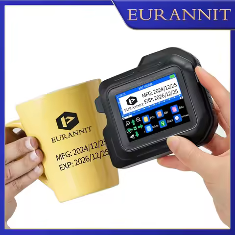 EURANNIT E98 0.5Inch Portable Mini Printer 2.8inch Touchscreen Inkjet Printer Expire Date QR Barcode