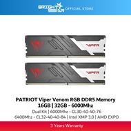 PATRIOT Viper Venom RGB DDR5 32GB Memory (16x2) 6000Mhz/6400Mhz