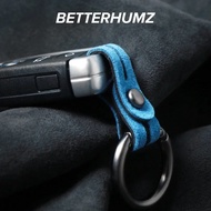 For BMW E46 E90 E60 F10 F30 F20 G30 E92 G20 Alcantara Car Keychain Key Ring Accessories