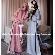 Silk brocade ao dai is a beautiful, elegant and gentle ao dai ao dai vietnam ao dai muslimah