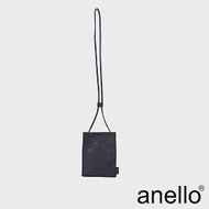 anello MONOGRAM 品牌印象立體字母織紋 斜背小包 黑色