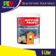 Nippon Paint Weatherbond Exterior Wall Paint / Cat Luar Dinding Rumah 5L - 5 Liter