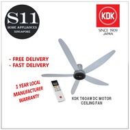 KDK T60AW DC Motor Ceiling Fan (Silver Grey) * Authorised Dealer * 1 YEAR WARRANTY