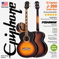 *USA Brand* Epiphone® El Capitan J-200 Studio Acoustic Bass กีตาร์เบสโปร่ง เบสโปร่ง ปิ๊กอัพ Fishman®