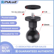 PULUZ 25mm 1/4 inch vít ABS đầu bi Khung Bộ chuyển đổi (màu đen)