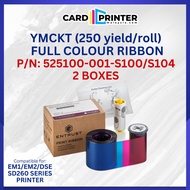 [2Box] Entrust Sigma EM1 EM2 DS1 DS2 DS3 YMCKT Color Cartridge Card Printer - 525100-001-S100