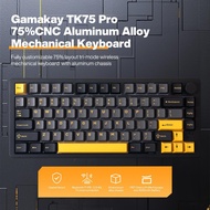Gamakay TK75 PRO 75% CNC Aluminum Alloy Mechanical Keyboard 81 keys Tri-Mode RGB Gasket Mount 4000mA