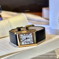 IEKE Korean Simple Tank Leather Temperament Watch Womens Casual Commuting Versatile White Square Qua