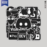 HP [100PCS]Stickers Pack Stickers Font Awesome Brands Aesthetic Vinyl Waterproof Decoration Stickers