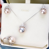 Ice Queen Pearl Set Freshwater Jewelry Girls Fashion T99T