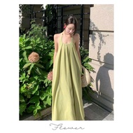 HIJAU ALL SIZE BEACH DRESS LONG BEACH DRESS KOREAN BEACH LONG DRESS WOMEN IMPORT CASUAL WOMEN'S BEAC