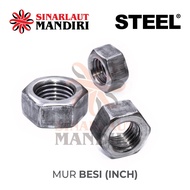 Black Raw Iron Nut NC Iron Nut/ Hex Nut 7/16