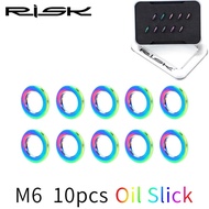 RISK M6 Titanium Flat Washer Spacer 10pcs/box Bicycle Washer