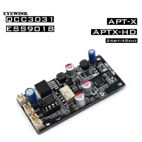 QCC3031/QCC5125 Wireless Adapter Bluetooth 5.0/5.1 ES9018 I2S DAC Audio Decoder Board 24Bit/96Khz LD