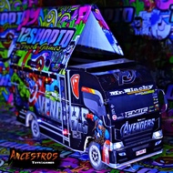 Miniatur Truk Avenger Kayu Full Lampu Dan Terpal Bagus dan Rapi / truk oleng termurah